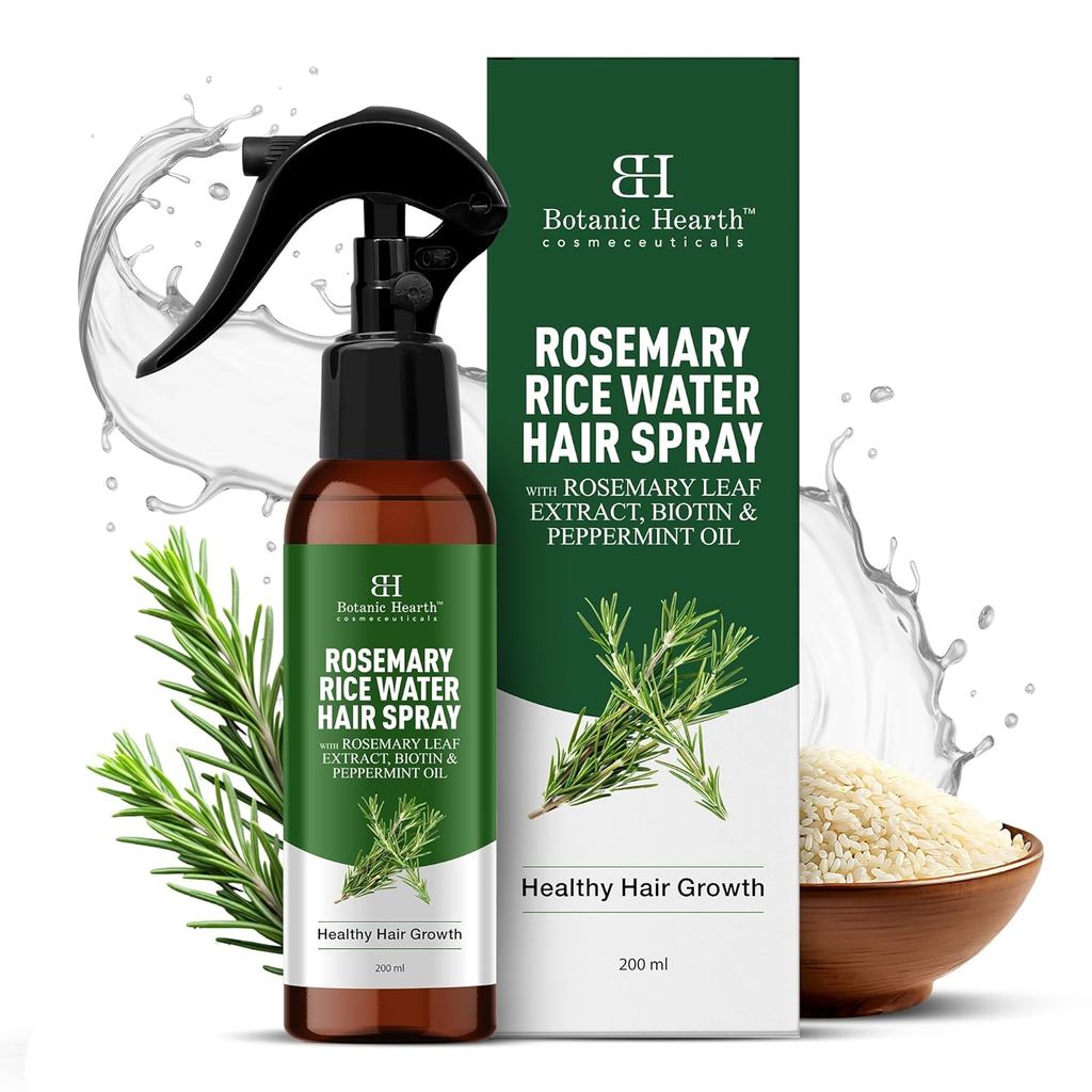 BotanicHearthRosemaryandRiceWaterSprayforHairGrowth-6.8oz|KoreanScalpTreatmentforThinning,HairRegrowth,Anti-Itch,HairSprayforWomenandMen,Sulfate&ParabenFree I9DV