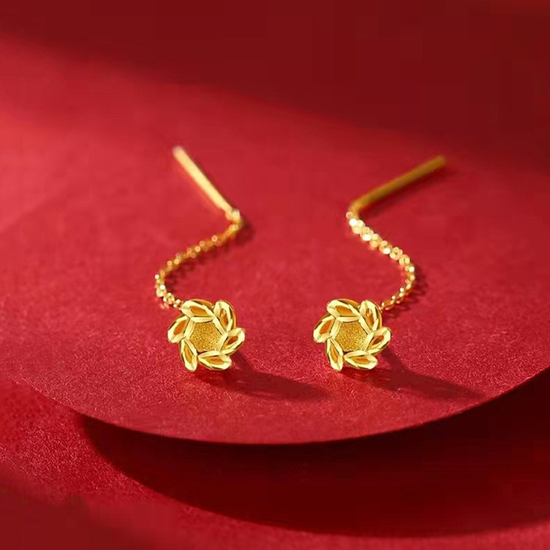 AA5 Emas 916 Subang / Emas 916 Anting-anting/Clover Earrings gold 916