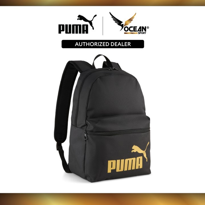 Puma Unisex Phase Backpack - Black-Gold-No.1 09116403