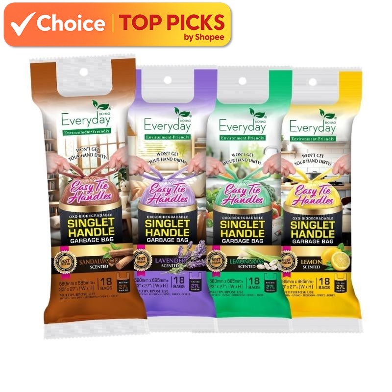 Scented Garbage Bags with Handles | Easy Carry Beg Sampah Wangi 香味垃圾袋