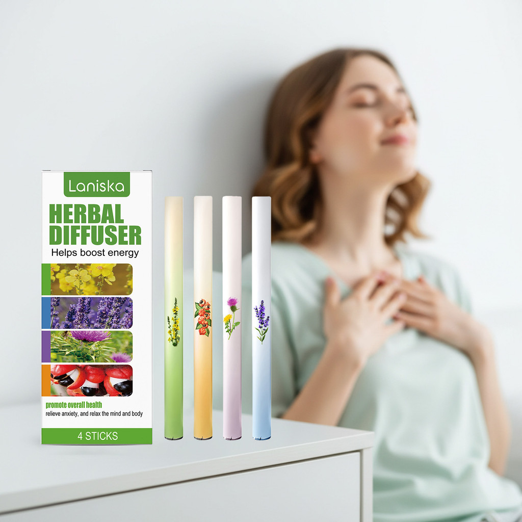 Herbal Diffuser Sticks | Aromatherapy Essential Oil Sticks | Relax Mind & Body | 4 Sticks Set