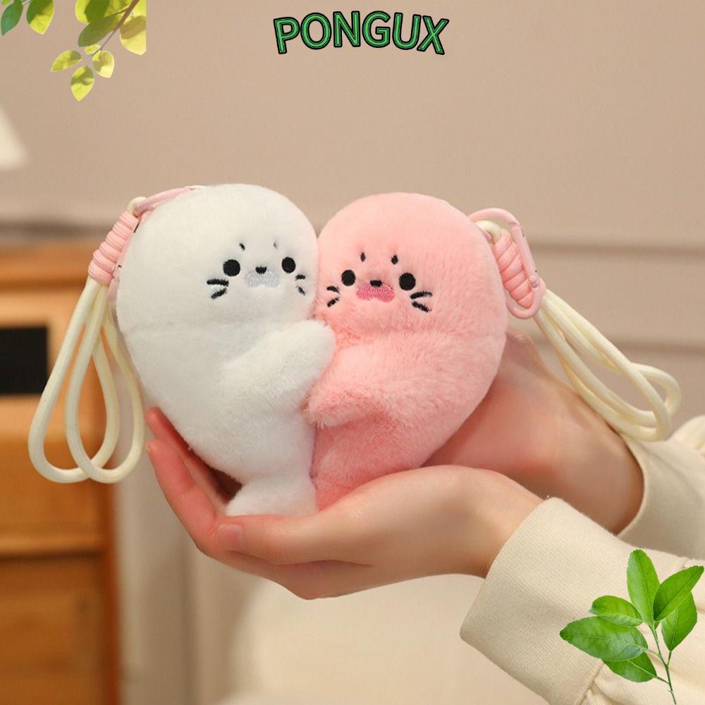 PONGUX Plush Keychain, Plush Magnetic Bag Charm, Portable Hugging Seal Fridge Magnet Ocean Animal Themed