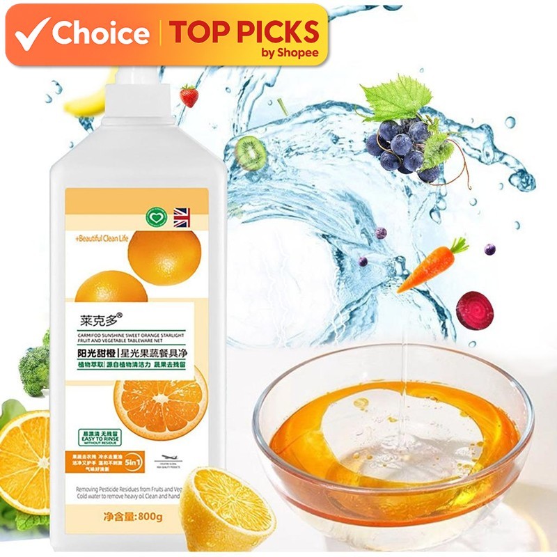 Laikeduo Natural Enzyme Dish Soap Removes Pesticides Grease Baby-Safe Eco-Friendly