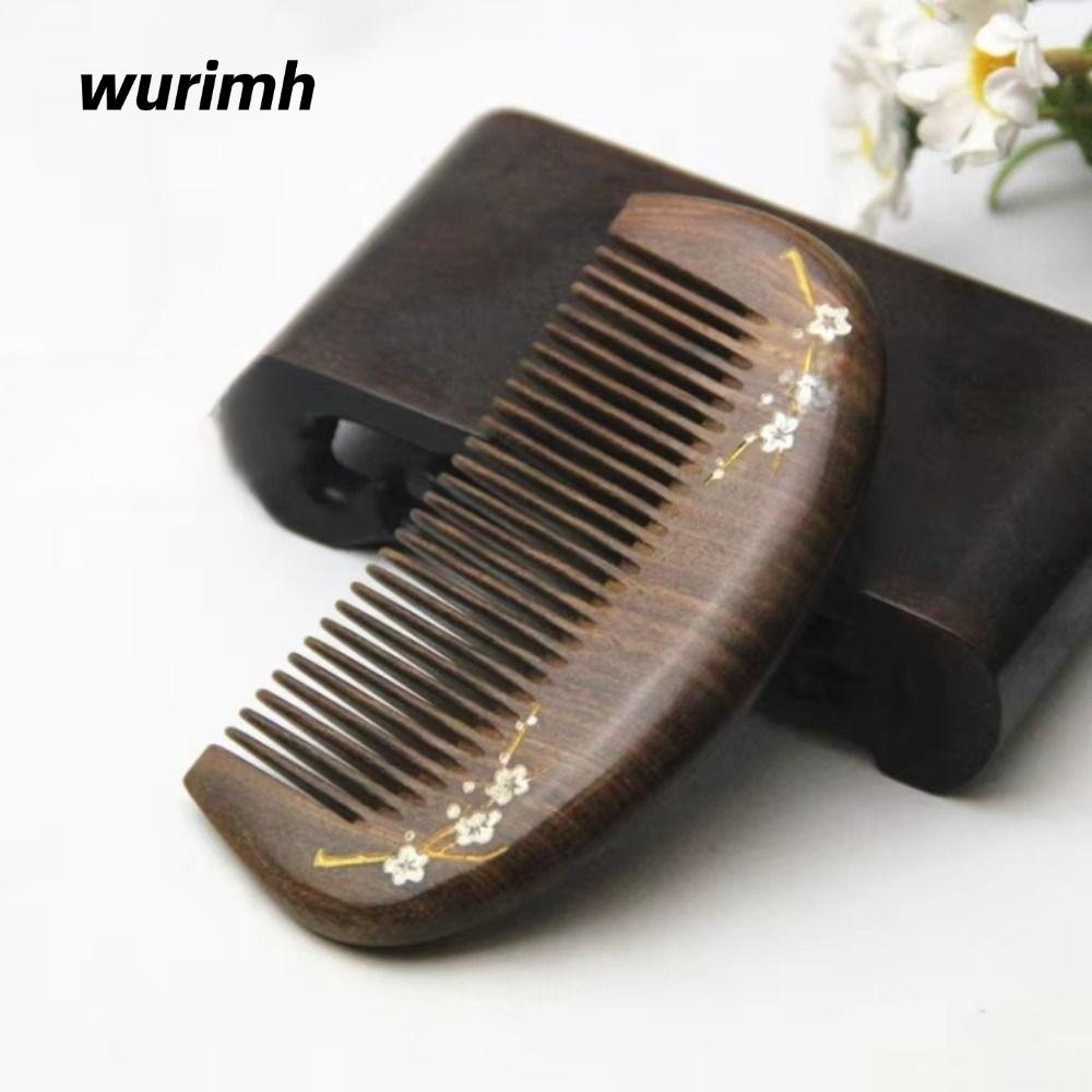 WURIMH924YYI Hair Brush, Gold Branches Gold Sandalwood Sandalwood Hair Comb,  Thickened Pink Plum Blossom Wood Combs Gift