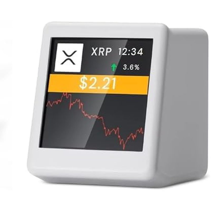 WiFi Bitcoin Crypto Tracker Bitcoin Crypto Price Displayer Currency,Stocks,Futures,Currency Exchange Rate,Price Tracker Ticker,Time Clock Weather Display