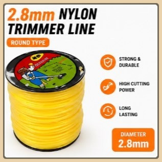 2.8mm x 5LB Nylon Grass Trimmer Line / Tali Mesin Rumput / Grass Cutting String Nylon Trimmer Line