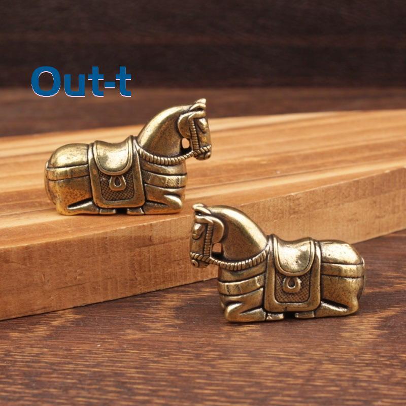 [Out-t] Horse Year Figurine, One Of The Twelve Zodiac Horse Statues, Brass Horse Desktop Ornament, Living Room Table Sculpture New