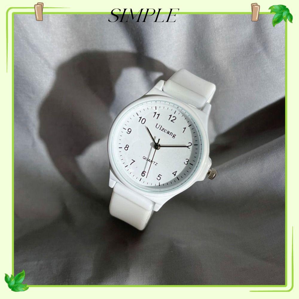 SIMPLESHOP Quartz Watch, Multi-color Silicone Strap Wristwatch, Adjustable Casual Student Quartz Clock