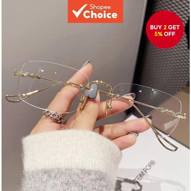 Frameless Fashion Glasses for Women - Lightweight Slim-Fit Trendy Eyewear