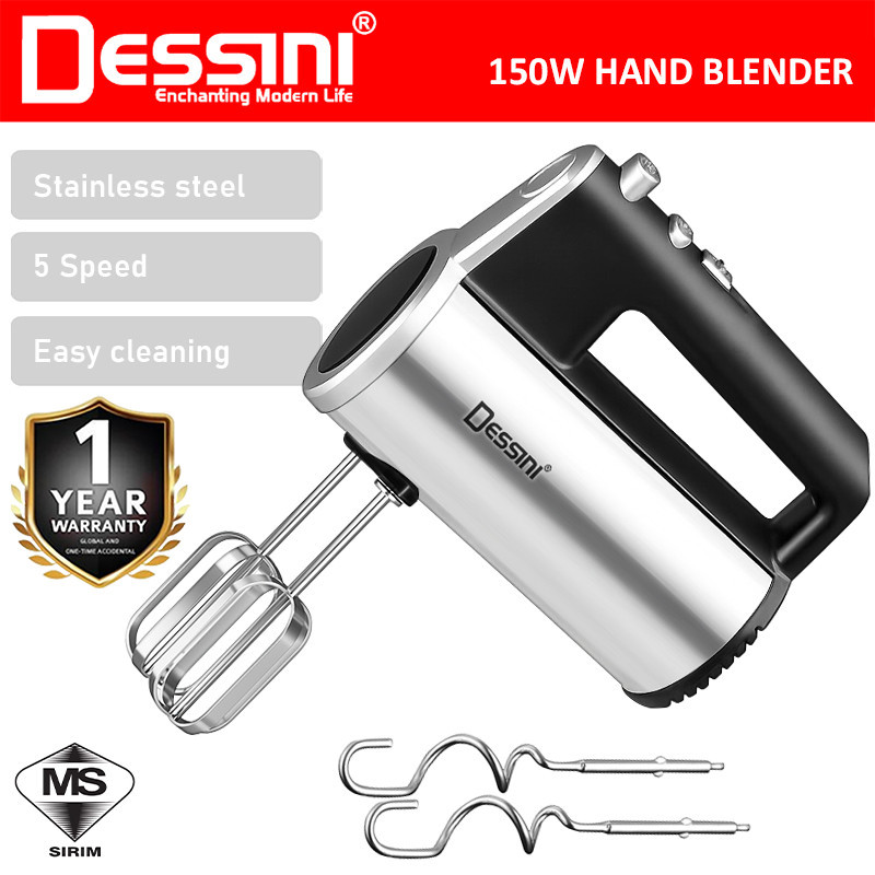 DESSINI ITALY 5 Speed Electric Hand Mixer Egg Beater Blender Grinder Processor Dough Whisk Mesin / Pengadun Bancuh Telur