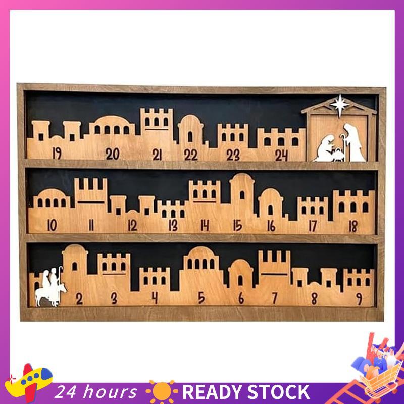 【HOT SALE】 Nativity Calendar, Christmas Holiday Calendar, Countdown to Religious Holidays, Christian Holiday Decoration for Home S