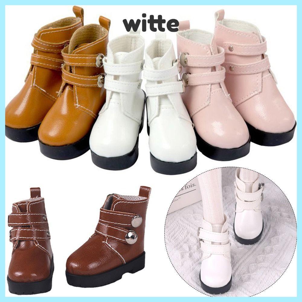 WITTE Fabric Shoes 7CM 4 Colors PU Leather Doll Wearing Shoes
