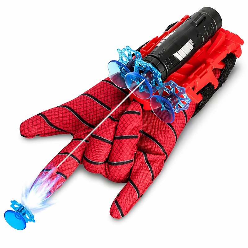 Spider Web Launcher Wrist Toy Safe Plastic Glove Shooter Kids Cosplay Birthday Halloween Gift