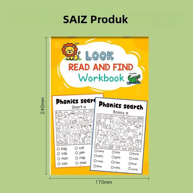 Pendidikan Awal Kanak-Kanak: Cari Objek, Kemahiran Pemerhatian, Kaitan, Peningkatan Konsentrasi, Buku Mewarna yang Menyeronokkan