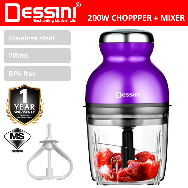 DESSINI ITALY RS-1686 900mL Capsule Cutter Spin Chopper Blender Grinder Mixer Mincer Masher Juicer Pengisar Pengadun