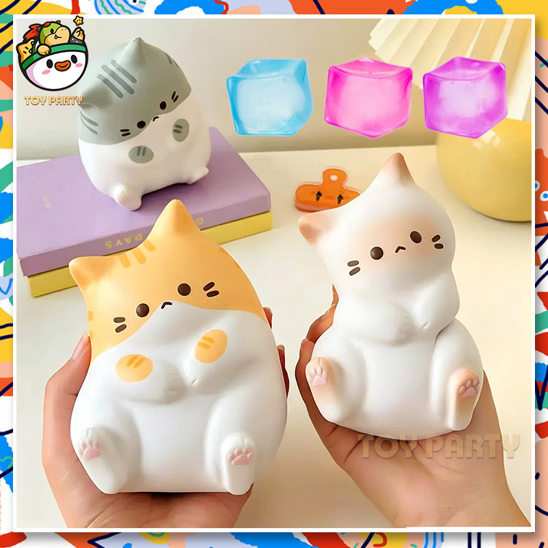 【⭐24h⭐Cat Toy】Cute Decompression Toy Coco Cat Pinch Music Slow Rebound Squeeze Toy Children'S Bedroom Office Desktop Cute Decoration Tricky Toy Cartoon Stress Relief Toys