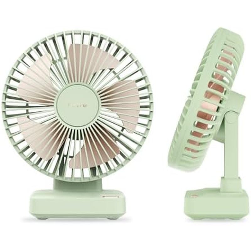 Funme Desk Fan, 10000mAh Rechargeable Table with 29H Max Runtime, 3 Speeds, 90° Adjustable Tilt, Quiet Personal Desk Fan, Portable Desktop Fan forHome Office Bedroom Kitchen, G
