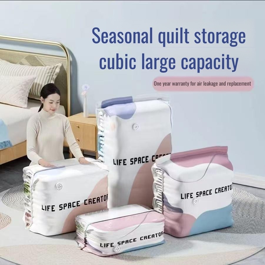 BUY1 FREE1【Save 70% Space】3D Thickened Vacuum Compression Bag No-Vacuum Clothes Organizer Durable Protective Large Capacity Storage Bag Home Travel Easy To Use Waterproof And Moisture-proof Autumn And Winter Clothes Blanket Storage✨3D立体加厚真空压缩袋