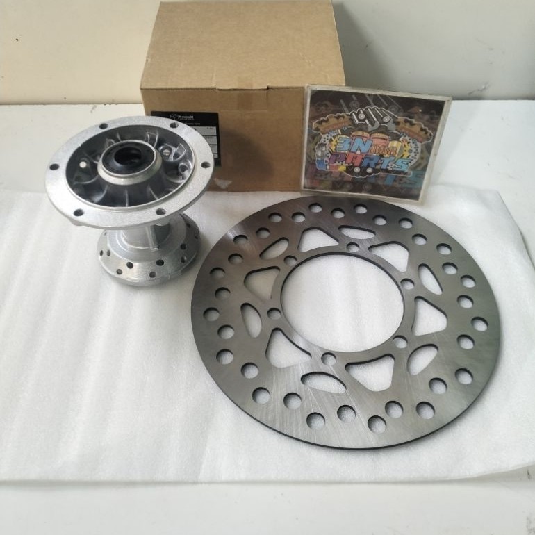 KAWASAKI FRONT DRUM + FRONT DISC KLX LS BF D TRACKER 28 HOLLES SILVERkawasaki