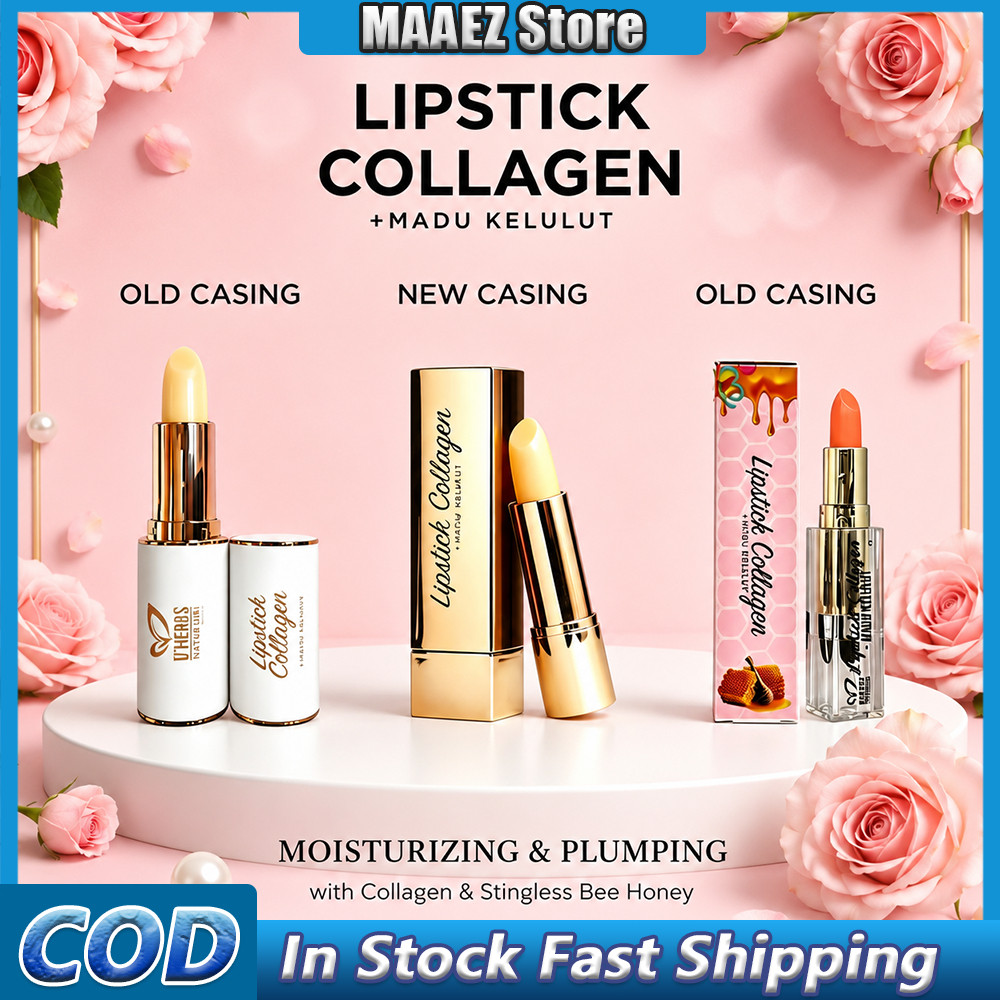 [Ready Stock] DHERBS LIPSTICK COLLAGEN [NEW PACK] / DELIMA LIPS BUTTER