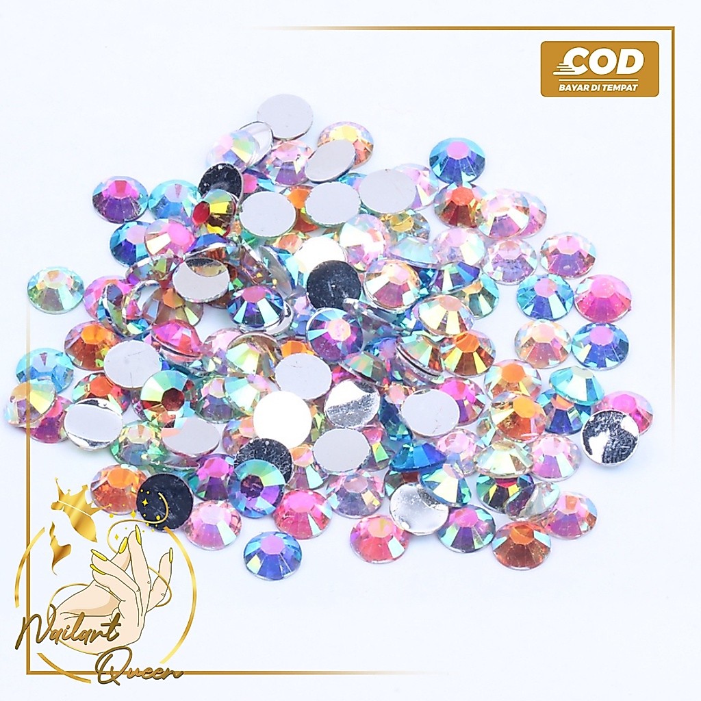 Rhinestone AB 3mm 1000pcs Gems Henna Candy Rhinestone Jelly AB Beads Tasbih Nail Beads Gem Tasbih Nail Art Gem Gem Non Hotfix Nail Art Sticker