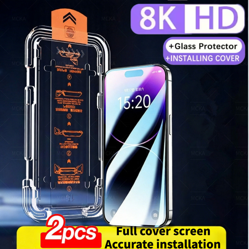 Dust Removal Warehouse Full-Screen Tempered Film FPR POCO M7PRO M6PRO M6 M5 M5S M4PRO M3PRO Second Fitting No White Edge High-Definition Transparent Easy-to-Stick Essential for Beginners