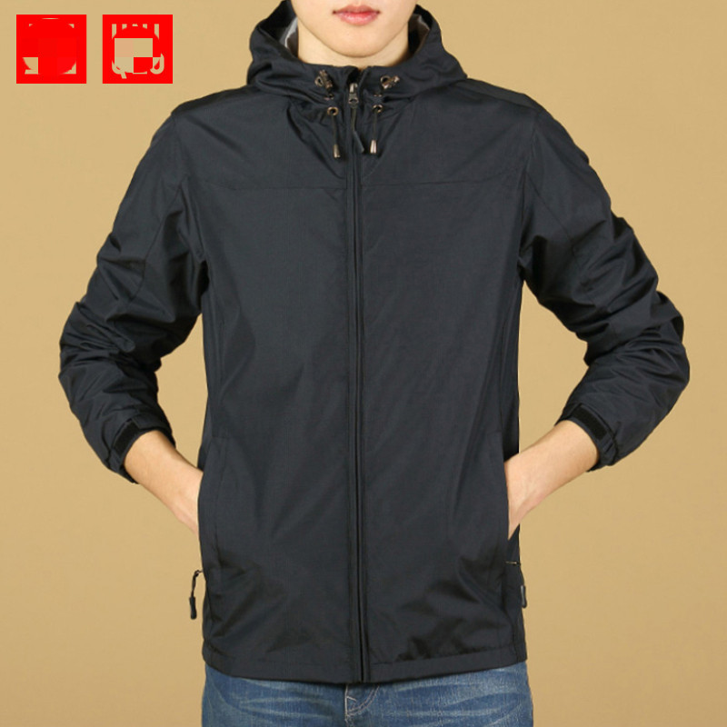 【Limited Time Discount】Uni--qlo Men's Windproof and Waterproof Premium Texture Outdoor Sports Jacket, High-quality Spring and Autumn Windbreakers and Raincoats