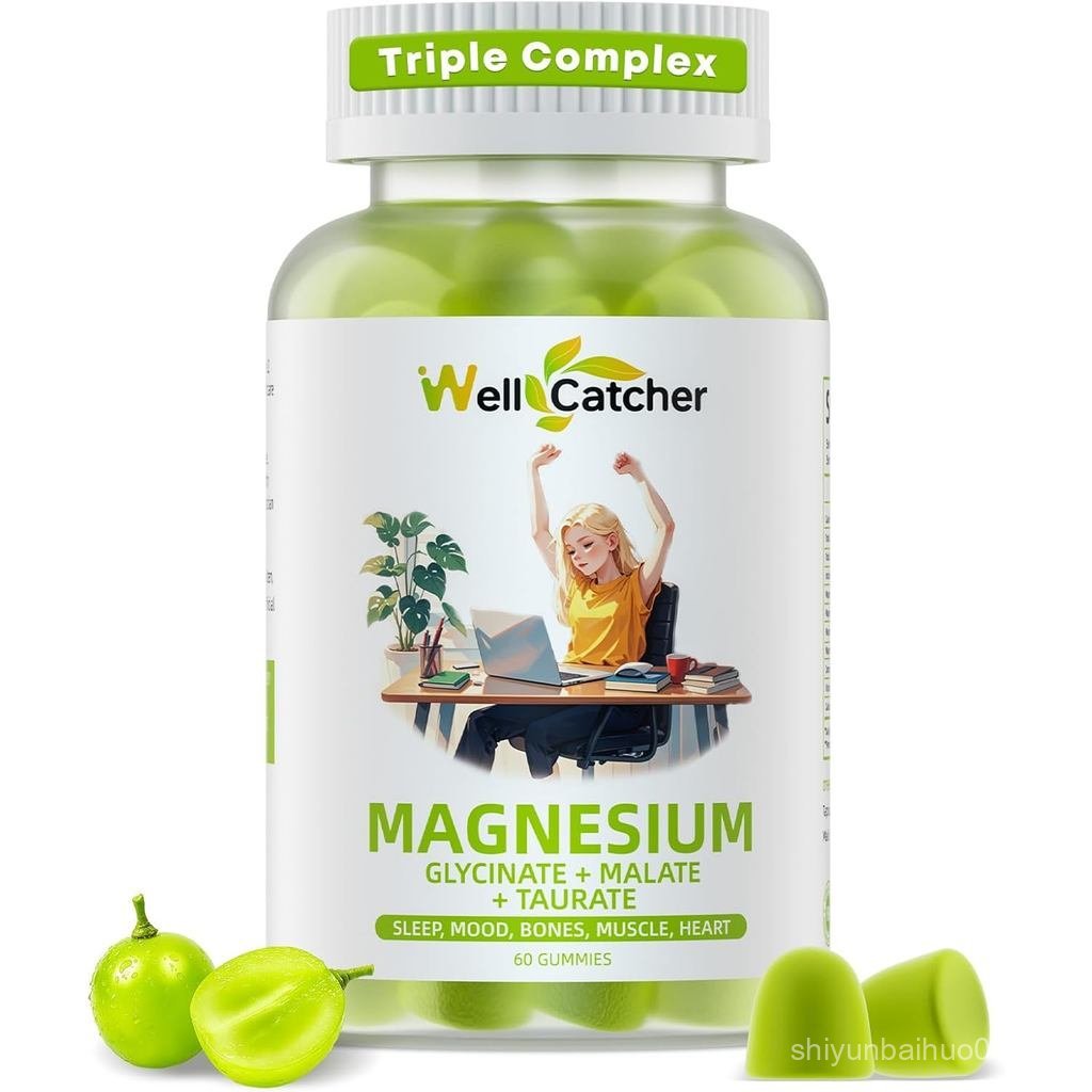 Kompleks Magnesium Tiga Kali ganda untuk Wanita dan Lelaki: Magnesium Glycinate Malate…
