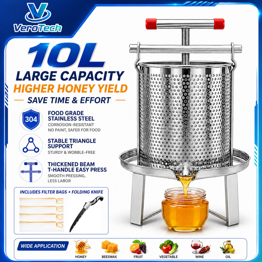 Coconut Milk Squeezer Manual Juice Extractor 3L Mini Stainless Steel Cold Pressed Machine Home Use Mesin Perah Kelapa
