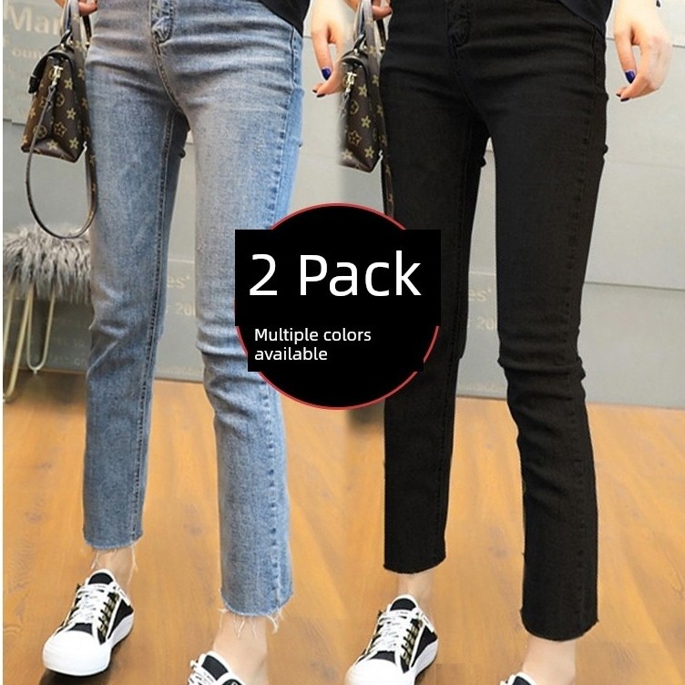 baggy pants women jeans perempuan.women jeans Seluar jeans langsing pinggang tinggi 2022 musim panas