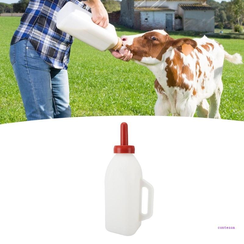 CON Durable Calf Feeding Bottle with Nipple and Comfortable Grip Calf Feeders 1-5L Large Capacity Easy Feeding