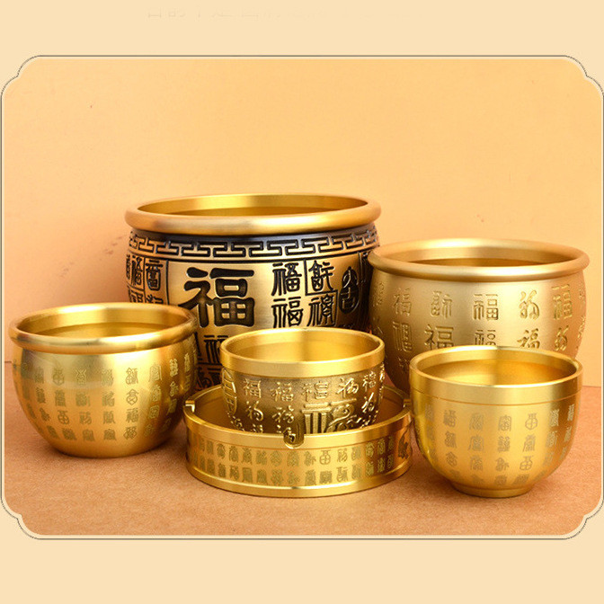 Zhaocai Jinbao Baifu Copper Cylinder Pure Brass Rice Cylinder Jubao20260520