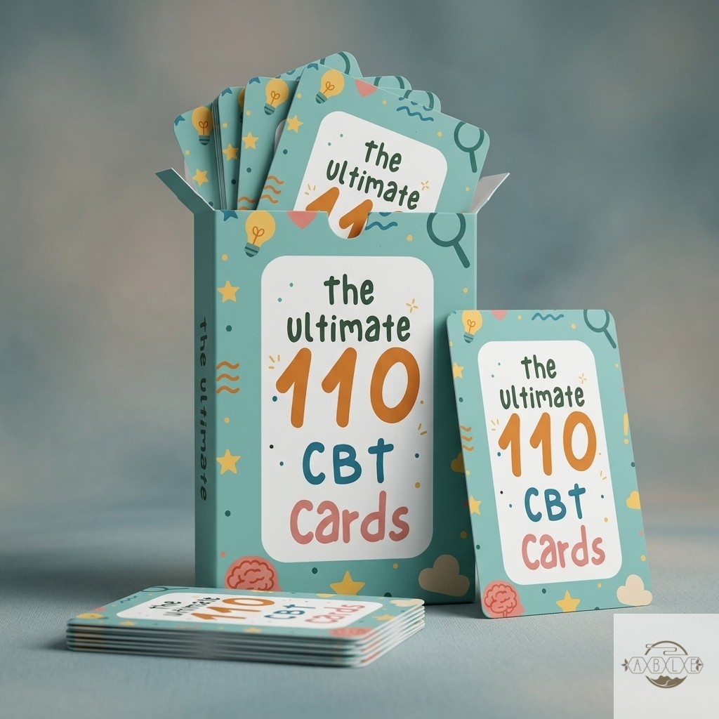 110Pcs CBT Mental Health Cards Waterproof Counseling Therapy Tools for Self Help Family
