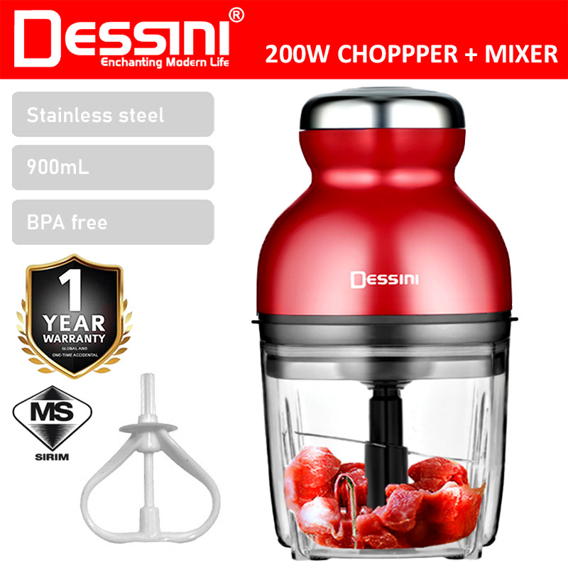 DESSINI ITALY RS-1686 900mL Capsule Cutter Spin Chopper Blender Grinder Mixer Mincer Masher Juicer Pengisar Pengadun