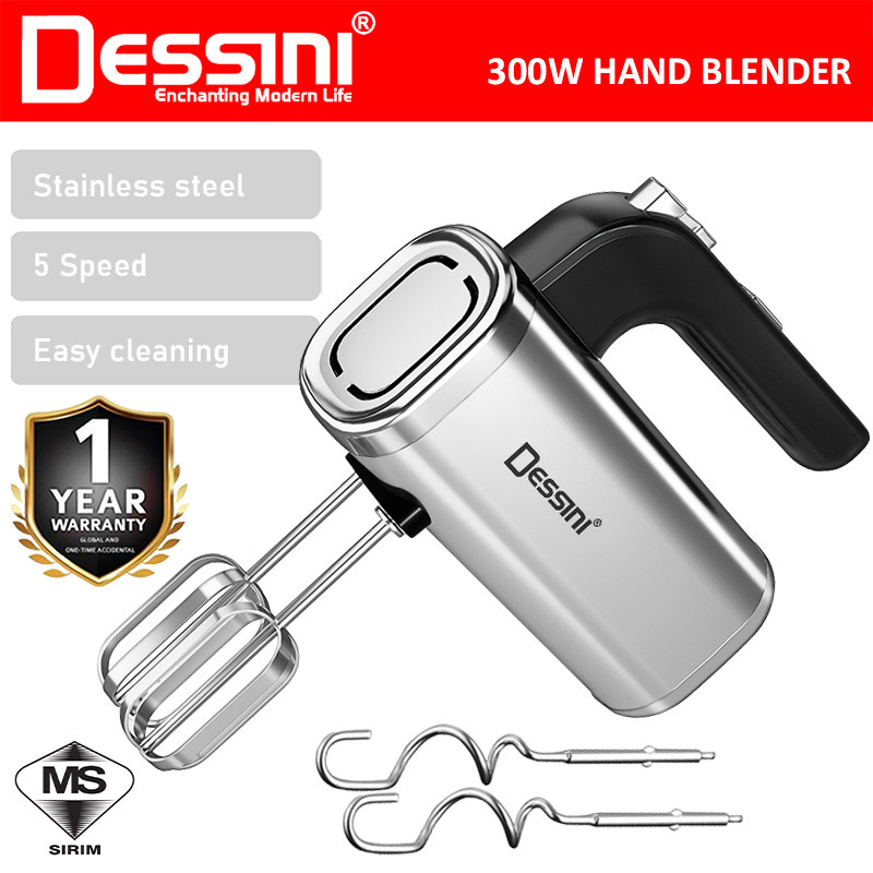 DESSINI ITALY 5 Speed Electric Hand Mixer Egg Beater Blender Grinder Processor Dough Whisk Mesin / Pengadun Bancuh Telur