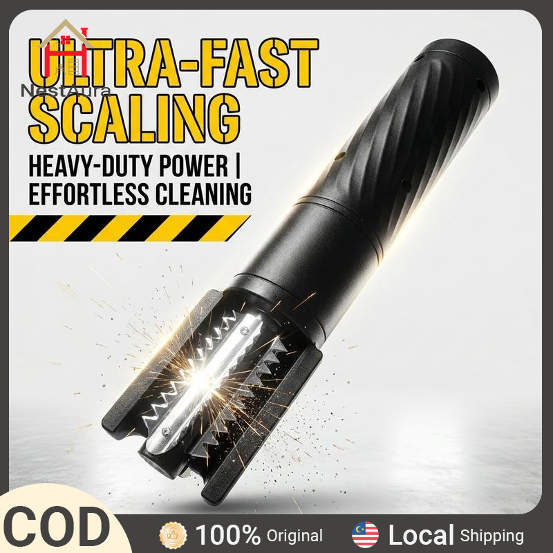 [1 Set] Mesin Sisik Ikan Elektrik Cordless Kalis Air Hitam