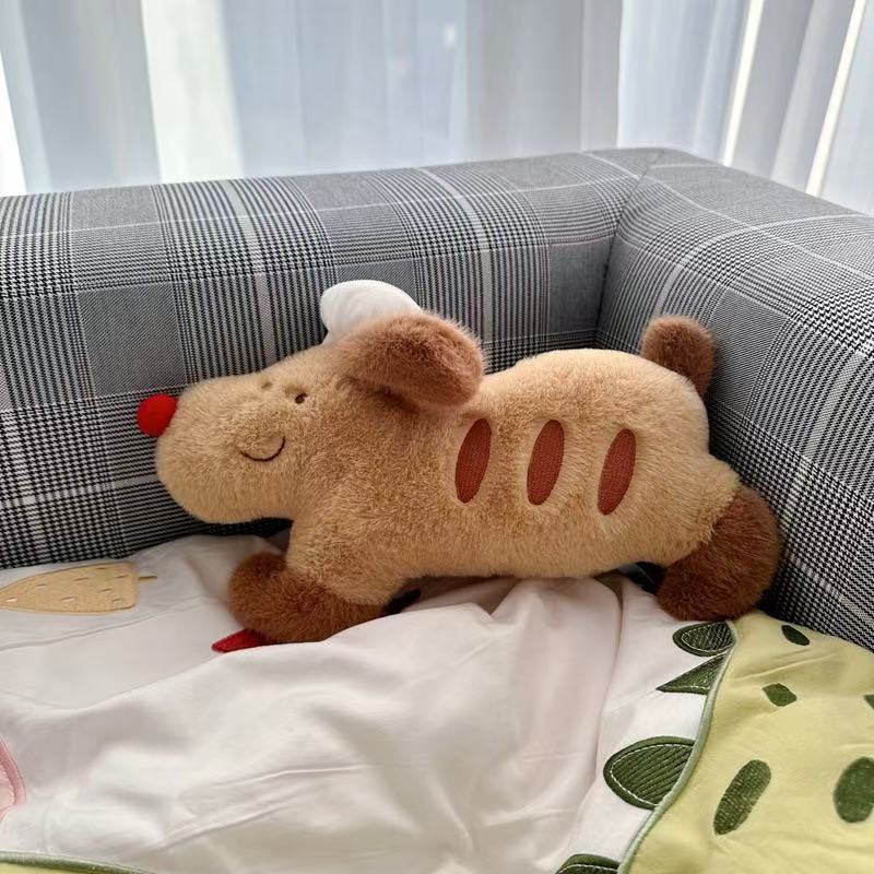 Cute Baguette Dog Plush |   Soft Puppy Chef Long Sleep Pillow Stuffed Doll 2M3Y