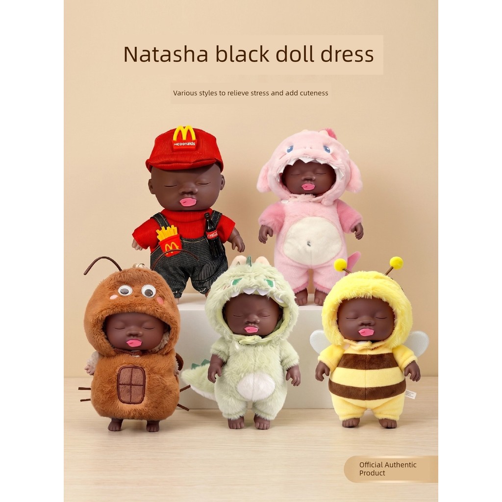 squishy toys 娜塔莎 Set pakaian boneka Natasha, boneka tpr asli, mencubit muzik, mainan besar, boneka ceroboh, Matasha