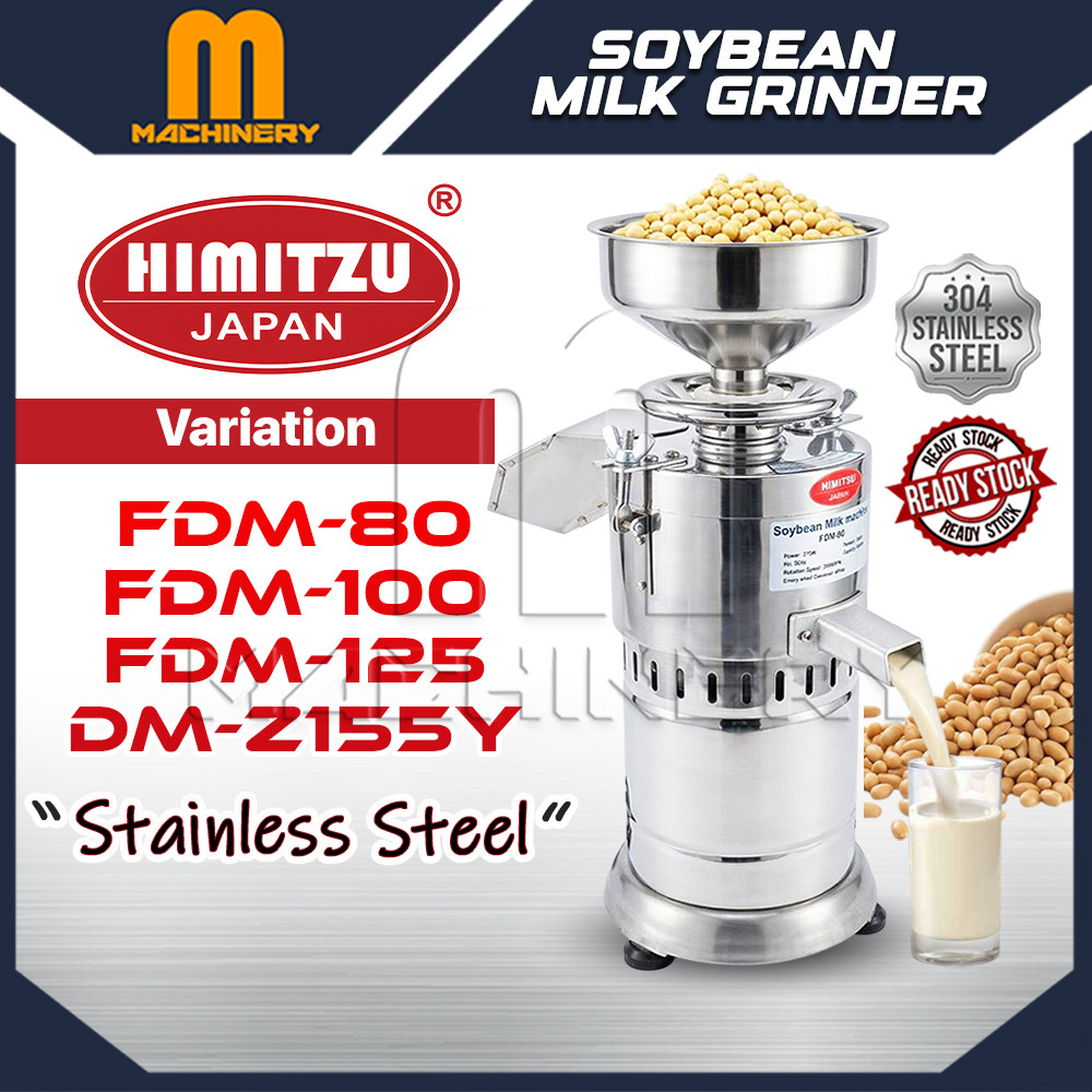 M.Machinery 3 Pin Plug 750W FDM-80/FDM-100/FDM-125/FDM-Z155Y Soya Bean Grinder Machine Soy Milk/Tofu Mesin Kacang Soya