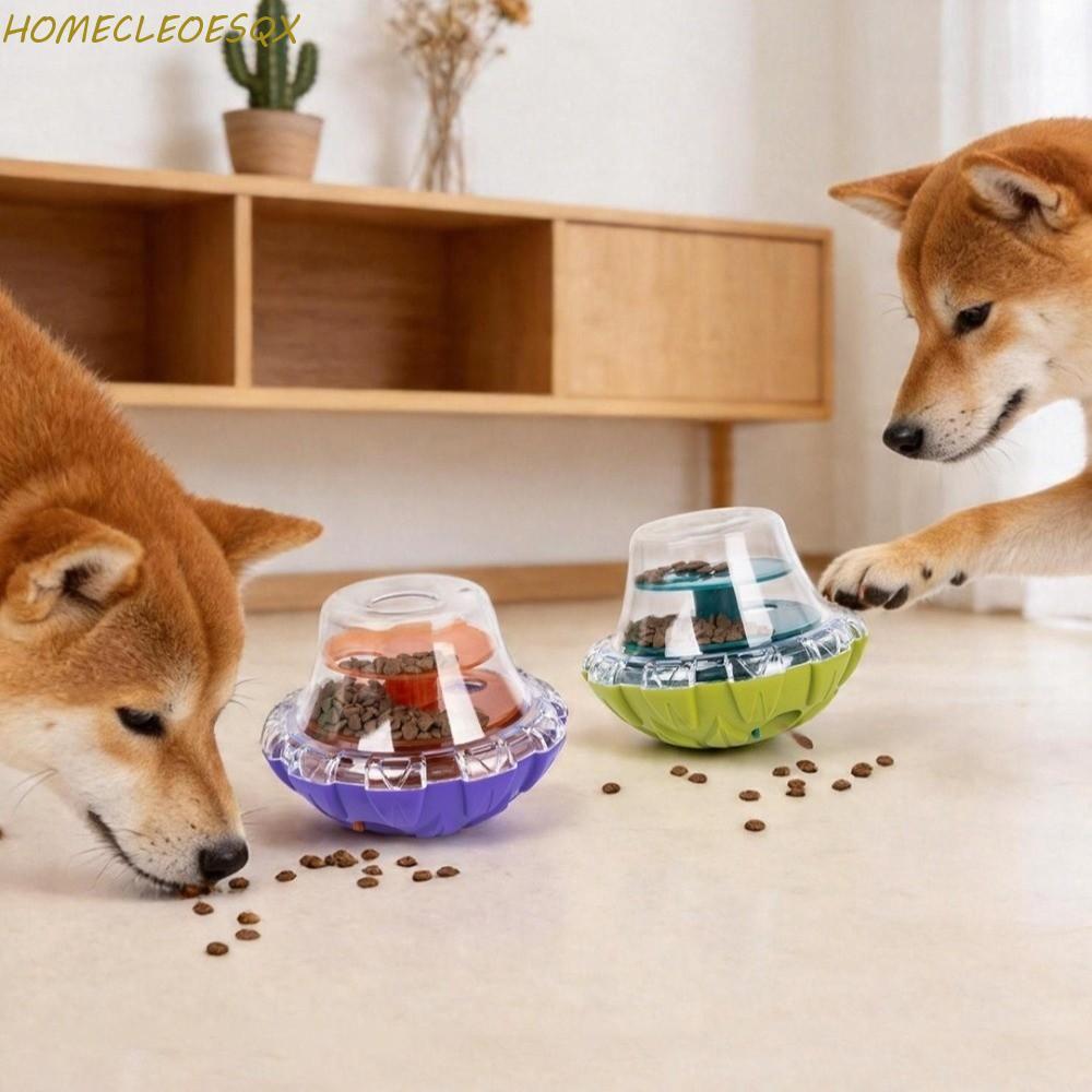 HOMECLEOESQX Dog Leakage Food Toys, Shaking Leakage Detachable Pet Food Dispenser, Multi Function Treat Dispensing Ball Chew Resistant Plastic Cat Tumbler Feeder Self Entertain