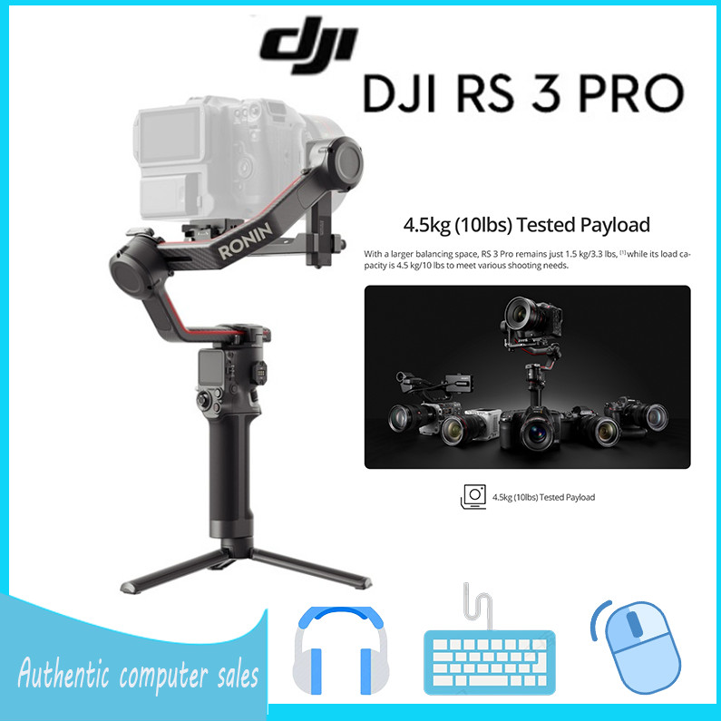 DJI RS 3 Pro - 3-Axis Gimbal Stabilizer for DSLR and Mirrorless Camera, 3 kg (6.6 lbs) Payload, Automated Axis Locks