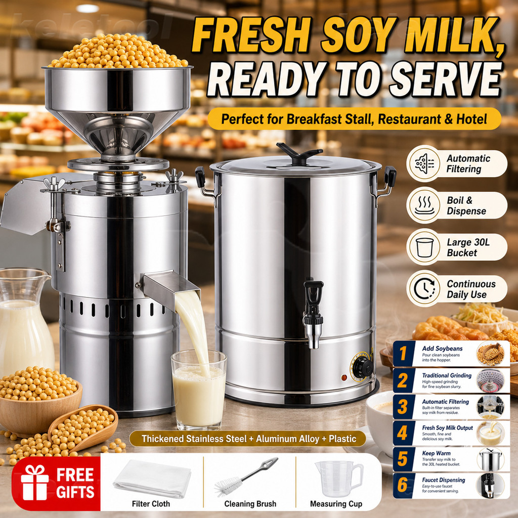Soya Bean Grinder with boiler water Mesin Kacang Soya electric Mesin Kacang Soya  stainless pulp residue separation