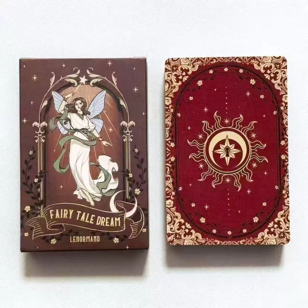 2026 New Release 44PCS Fairy Tale Dream Lenormand Oracle Cards Deck Tarot Divination Set with Digital Guide for Beginners & Spiritual Readers