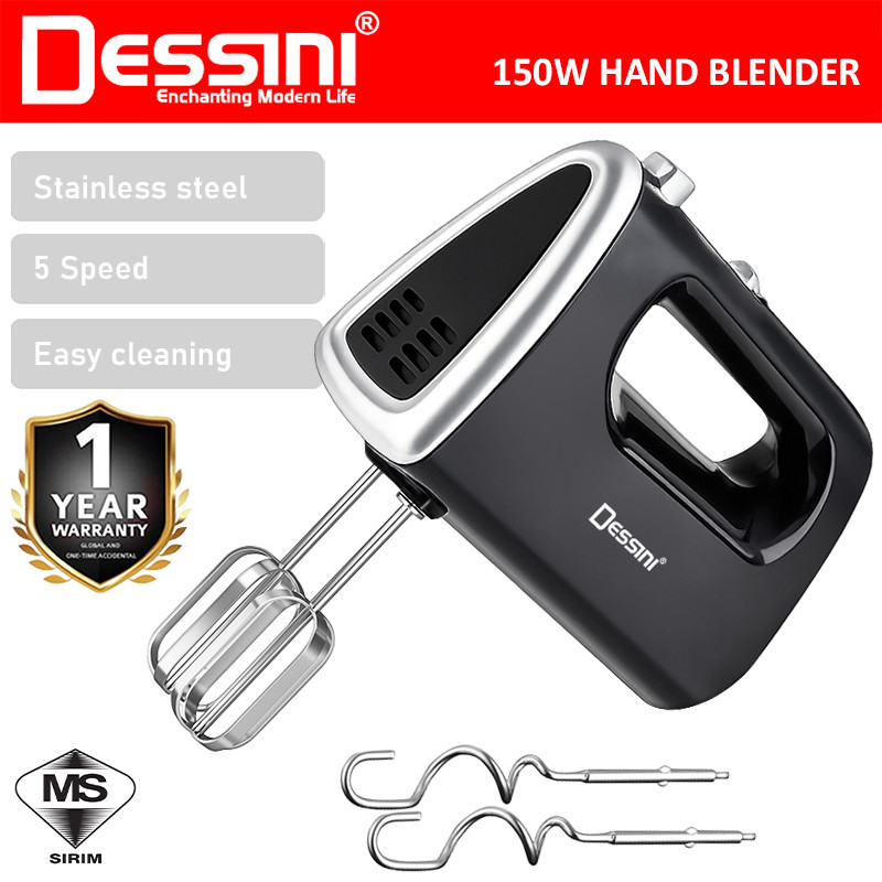 DESSINI ITALY 5 Speed Electric Hand Mixer Egg Beater Blender Grinder Processor Dough Whisk Mesin / Pengadun Bancuh Telur