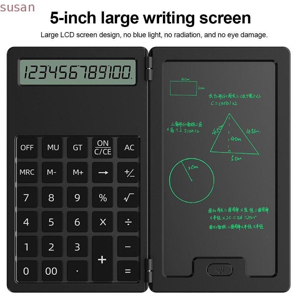 SUSANMY Scientific Calculators, 12-Digit Writing Pad Math Calculator, Professional LCD Notepad Foldable With Stylus Accounting Calculator Students
