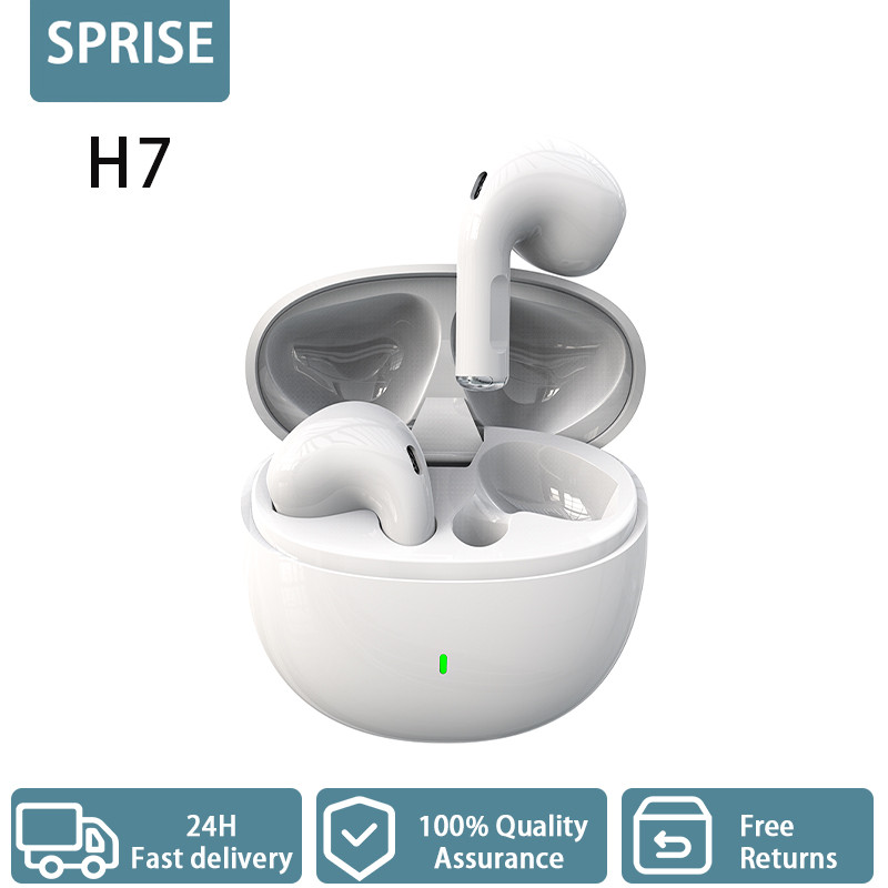 SPRISE H7 Bluetooth Earphone Wireless Headphone Semi-in HiFi Gaming Earbuds TWS Stereo Touch Control