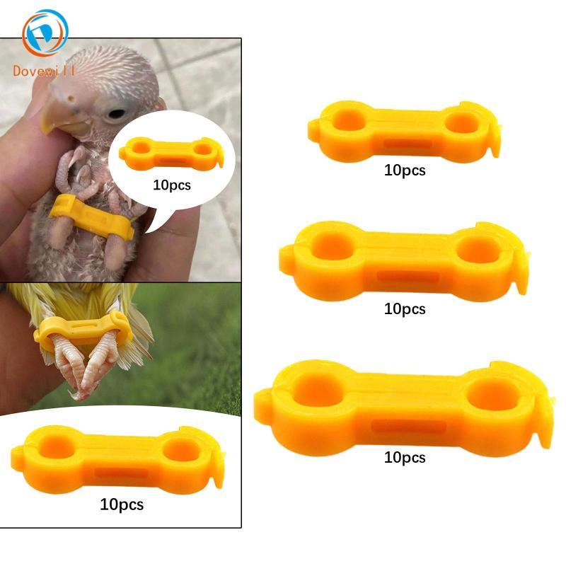 [Dovewill] Chick Leg Hobbles Plastic Reusable Bands Adjustable Clamps for Poultry Splayed Leg Support and Healing