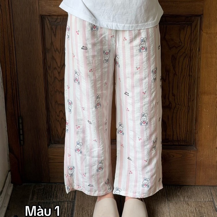 CUTE CARTOON PATTERN WELDING PANTS