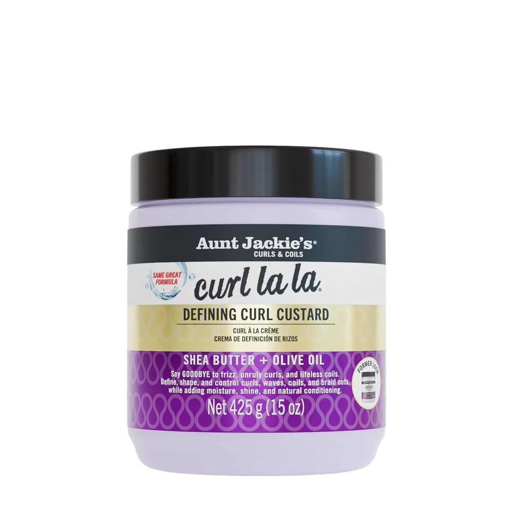 Aunt Jackie's Curl La La, Kustard Penentu Keriting Ringan, Diperkayakan dengan Shea But…