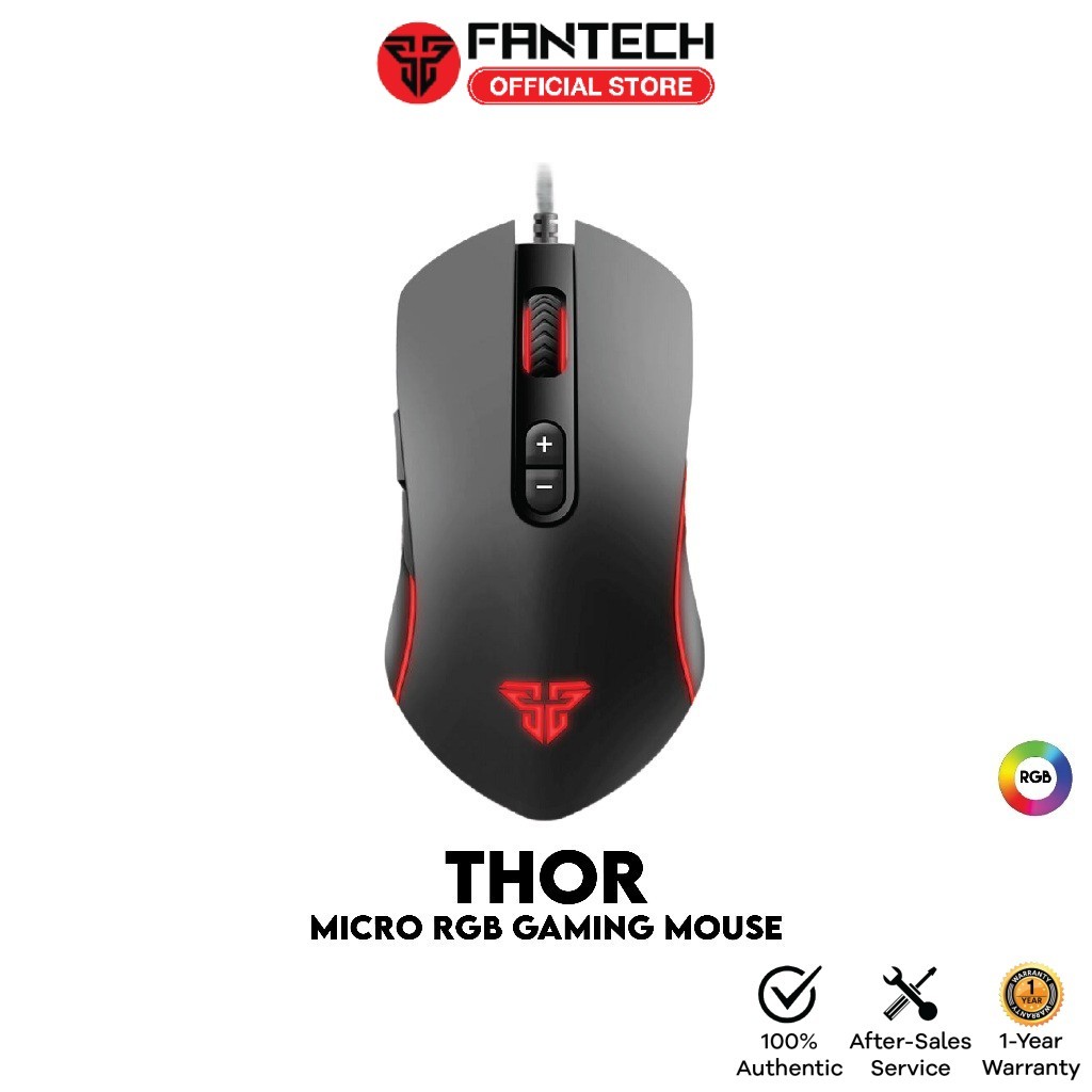 Fantech Thor X9 Macro RGB Wired Gaming Mouse | 7 Macro Buttons | 4800 DPI | RGB Lighting Effect